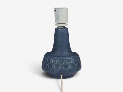 Soholm Small Table Lamp Light Blue Stoneware Denmark 1960s