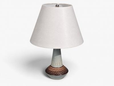 Soholm Stentoj Table Lamp Blue Grey Glazed Stoneware Denmark 1960s