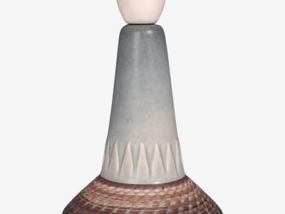 Soholm Stentoj Table Lamp Blue Grey Glazed Stoneware Denmark 1960s