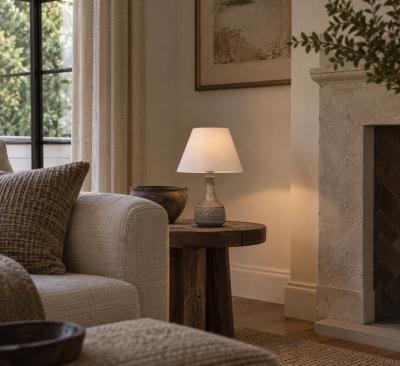 Soholm Stentoj Table Lamp Grey Stoneware Denmark 1960s