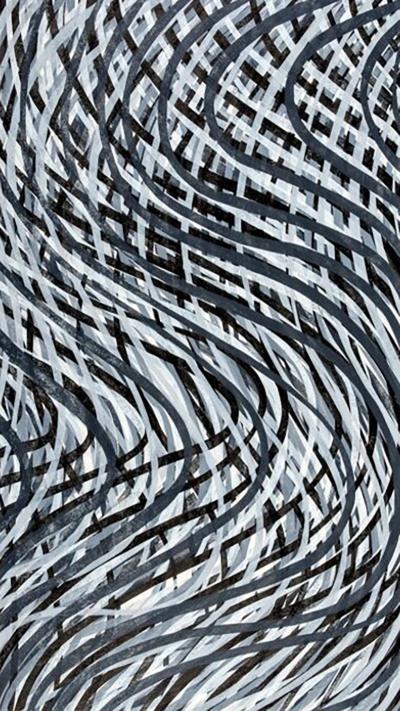 Sol LeWitt Wavy Lines Gray and Color 1995