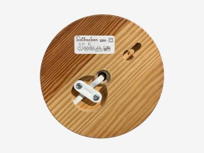 Solbackens Svarveri Wall Lights Pine Fabric Sweden 1960s