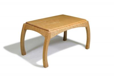 Solid Bird s Eye Maple Sculptural Coffee Table Custom Studio Piece