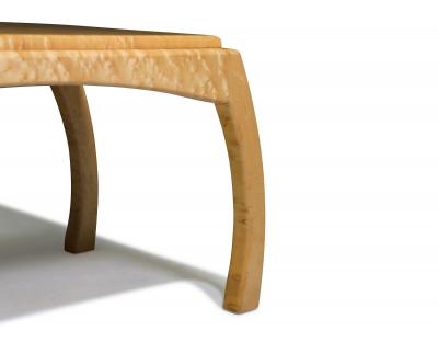 Solid Bird s Eye Maple Sculptural Coffee Table Custom Studio Piece