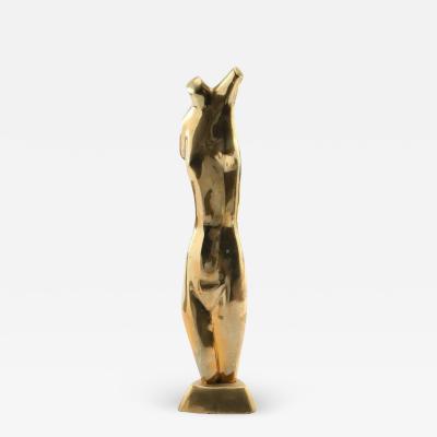 Solid Brass Nude Female Sculpture