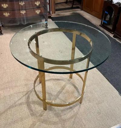 Solid Bronze Glass Top Center Table
