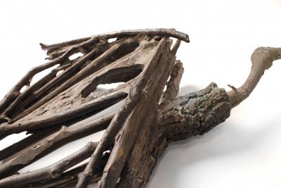 Solid Cast Bronze Brutalist Tree House Sculpture