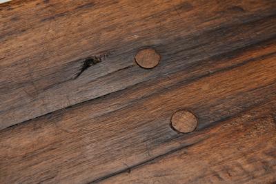 Solid Oak Brutalist Coffee Table The Netherlands 1960s