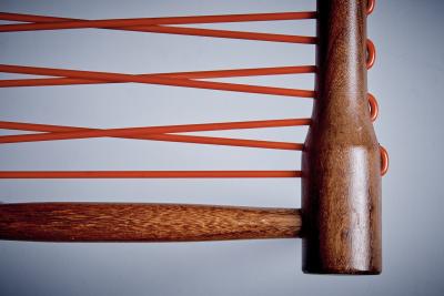 Solid Teak Stool with woven cord