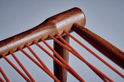 Solid Teak Stool with woven cord
