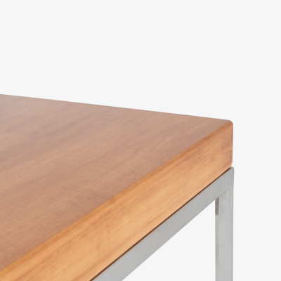 Solid Wood Accent Bench Tables with Steel Bases Pair