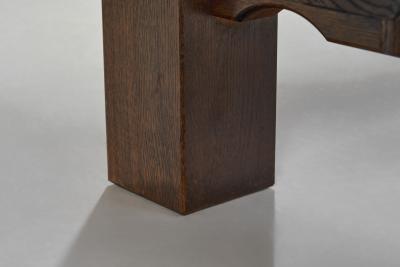Solid Wood Brutalist Dining Table Europe 20th Century