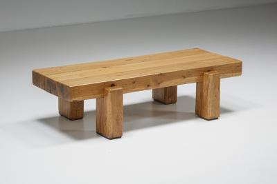Solid Wood Coffee Table 1950s