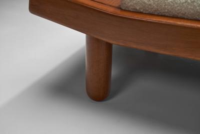 Solid Wood Lounge Chair with Round Cushions Indonesia 1960s