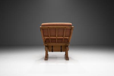 Solid Wood Money Chair with Upholstered Cushions Europe late 19th century