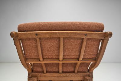 Solid Wood Money Chair with Upholstered Cushions Europe late 19th century