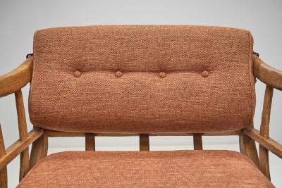 Solid Wood Money Chair with Upholstered Cushions Europe late 19th century