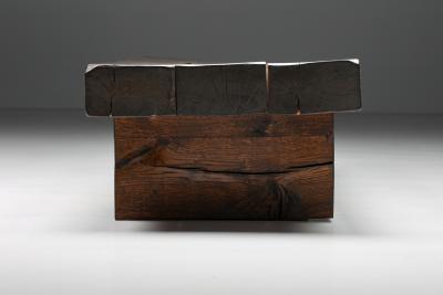 Solid Wood Rustic Coffee Table 1920s