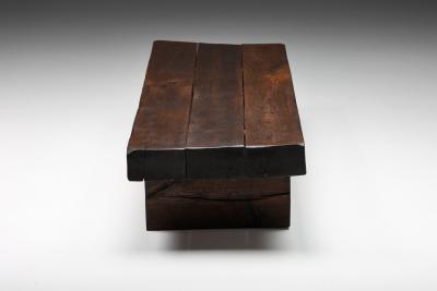 Solid Wood Rustic Coffee Table 1920s