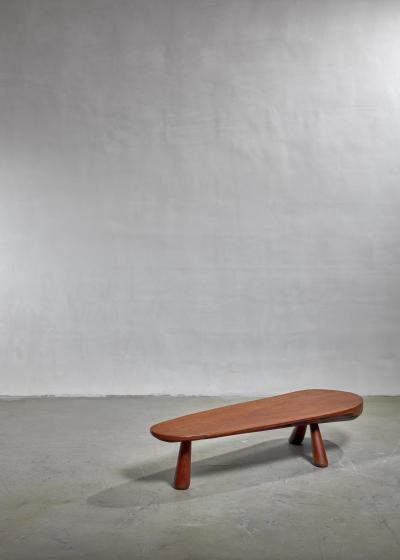 Solid wood coffee table France 1950s