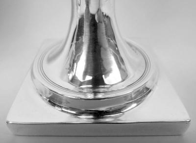 Soloman Hougham Pair of English Georgian Neoclassical Sterling Silver Goblets 1803