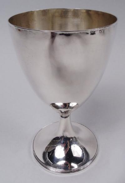Solomon Hougham Antique English Georgian Neoclassical Sterling Silver Goblet 1798