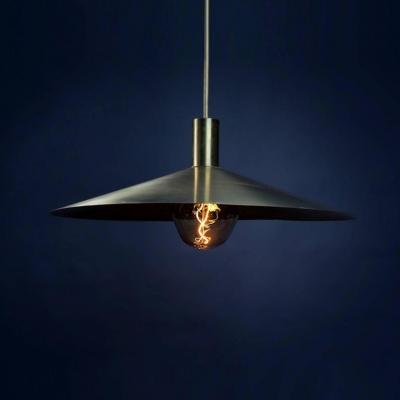Sombre Pendant in Natural Brass with Warm Edison LED