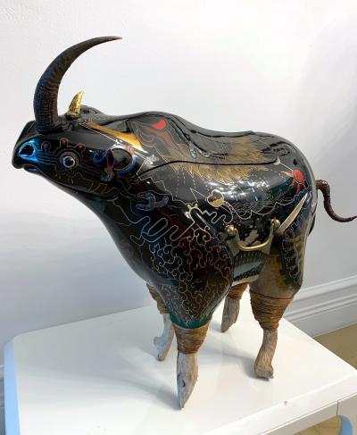 Someya Satoshi Rhino Contemporary Japanese Lacquer Art by Someya Satoshi
