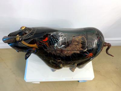 Someya Satoshi Rhino Contemporary Japanese Lacquer Art by Someya Satoshi