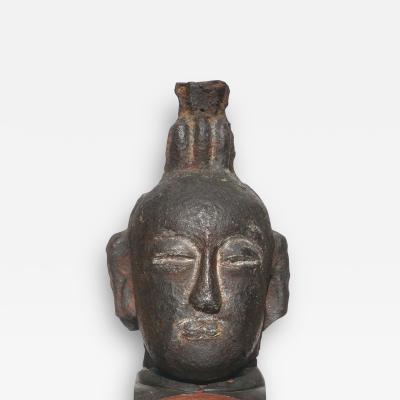 Song to Ming Dynasty Cast Iron Daoist Buddhist Head