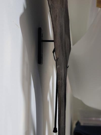 Songo Meno African Topoke Sword Currency with Custom Hanging Bracket