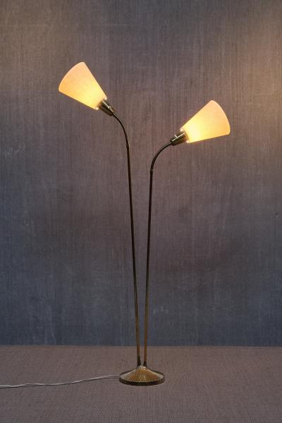 Sonja Katzin Sonja Katzin Fluted Brass Floor Lamp Model E1771 Asea Sweden 1950s