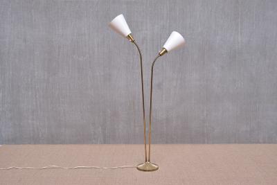 Sonja Katzin Sonja Katzin Fluted Brass Floor Lamp Model E1771 Asea Sweden 1950s