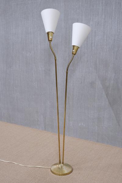 Sonja Katzin Sonja Katzin Fluted Brass Floor Lamp Model E1771 Asea Sweden 1950s