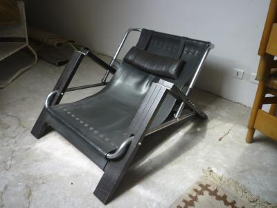 Sonja Wasseur Sonja Wasseur 1970s Lounge Chair in Leather and Wood