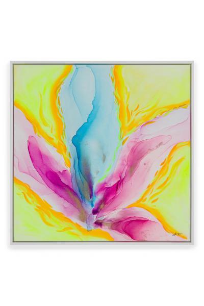 Soo Kim Original Mixed Media Art Print Titled Mind on Fire 