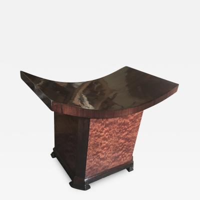 Soubrier Maison Soubrier Extreme Quality Art Deco Curule Stool in Makassar Burl