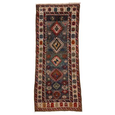 South Caucasian wool wheel of life long rug