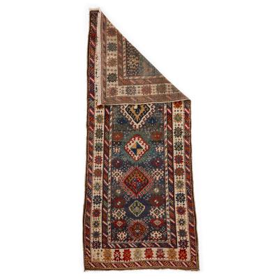 South Caucasian wool wheel of life long rug
