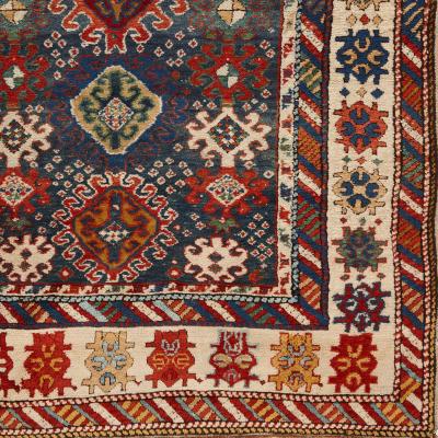 South Caucasian wool wheel of life long rug