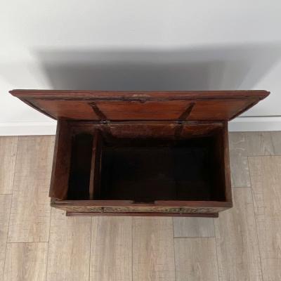 Southeast Asian Carved and Painted Document Box 19th century