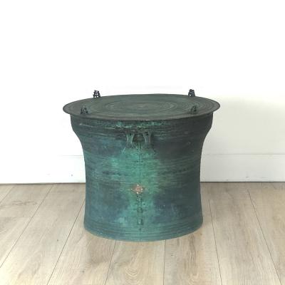 Southeast Asian Patinated Bronze Rain Drum 2 19th century or earlier