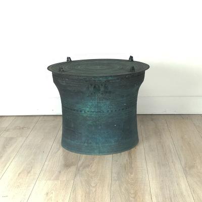 Southeast Asian Patinated Bronze Rain Drum 2 19th century or earlier