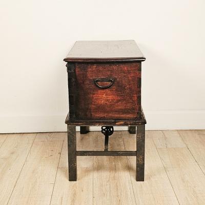 Southeast Asian Teak Merchants Trunk 19th century or earlier