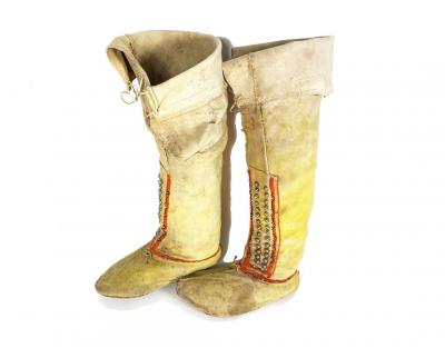Southern Plains high top moccasins