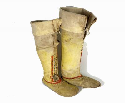 Southern Plains high top moccasins