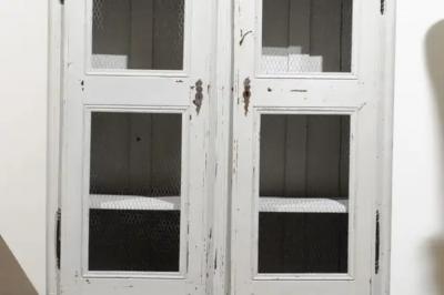 Southwestern French 1760s Louis XV Buffet Deux Corps with Chicken Wire Doors