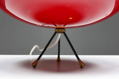 Space Age Red Black Lamp 1970s