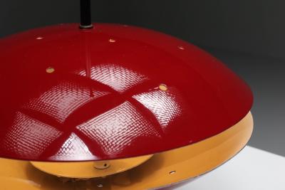 Space Age Red Black Lamp 1970s