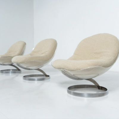 Space Age Sph re Lounge Chairs by Boris Tabacoff Mobillier Modulaire